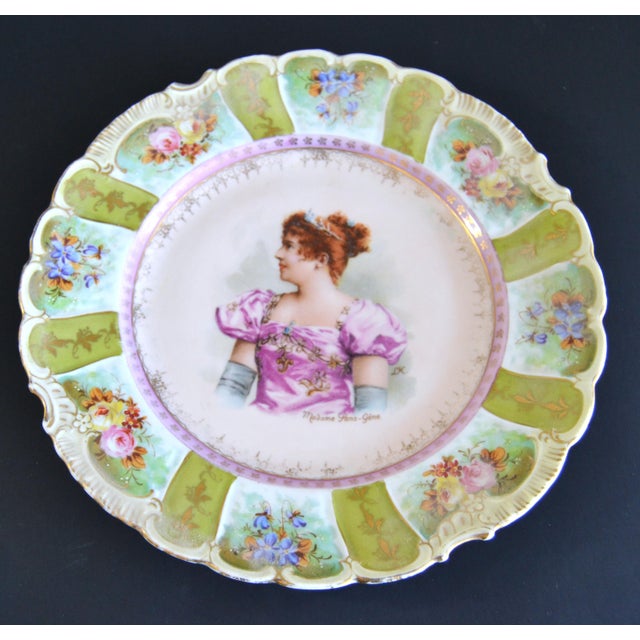 Ceramic Early 20th Century French Porcelain Portrait Plate Madame Sans-Gene For Sale - Image 7 of 10