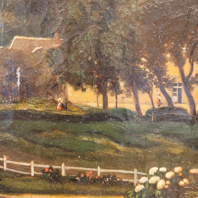 Narcisse Berchère, Landscape of Asnières-Sur-Seine, 1800s, Oil on Canvas, Framed For Sale - Image 6 of 18