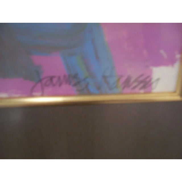 Abstract A Framed Acrylic on Paper by James Hansen For Sale - Image 3 of 4