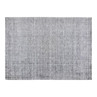 Contemporary Indian Modern Hand Loom Wool & Bamboo Rug, 10X14 For Sale