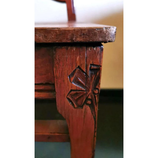 Art Deco Austrian Chair With Painted Panel For Sale - Image 10 of 13