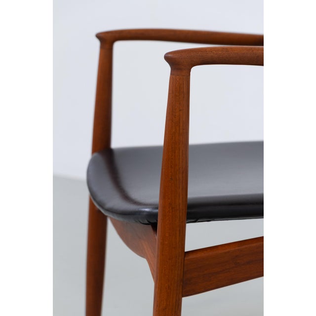 Black Danish Teak Captains Chair by Erik Buch for Ørum, 1960s For Sale - Image 8 of 18