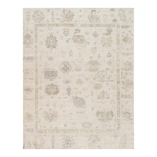 Oushak Wool Beige Area Rug, 12' 1'' X 14'11'' For Sale