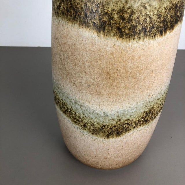 Large Fat Lava Multi-Color 284-47 Pottery Floor Vase attributed to Scheurich, 1970s For Sale - Image 9 of 16
