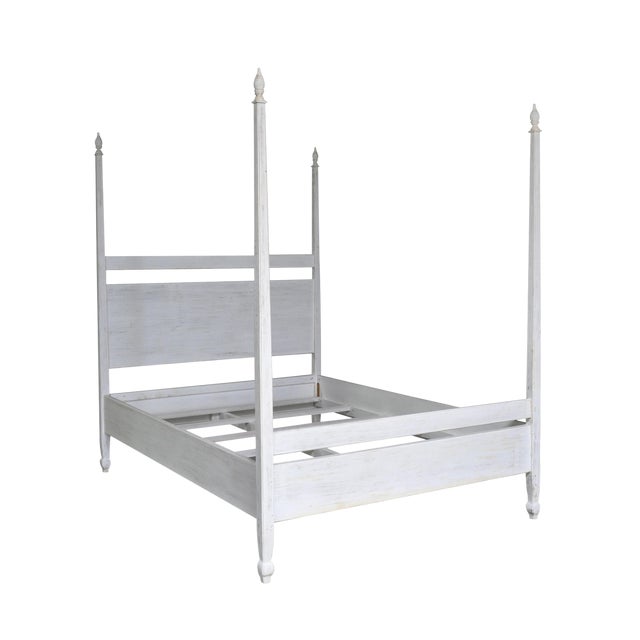 NOIR Venice Bed, Queen, White Wash For Sale