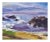 Dramatic and vibrant vintage purple coastal watercolor painting by California artist Les (Leslie Luverne) Anderson...