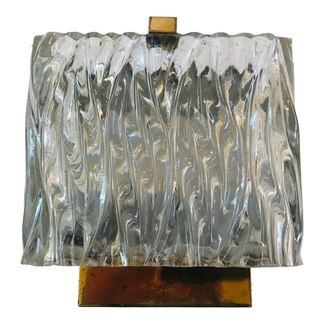 Maison Arlus French 1960s Glass Wall Light For Sale