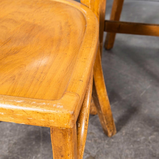 Brown Vintage French Dining Chairs, 1950s, Set of 4 For Sale - Image 8 of 13
