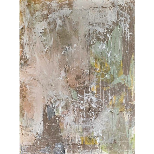 Textile 2023 Textured Abstract Painting by Jessalin Beutler "Quiet in the Chaos" For Sale - Image 7 of 7