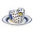 Late 20th Century Tiffany & Co. Portugal Hand-Painted Bird Egg Cup & Saucer For Sale