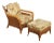 Braxton Culler Rattan and Wicker Lounge Chair and Ottoman For Sale