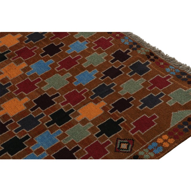 Rug & Kilim Rug & Kilim’s Baluch Tribal Rug With Colorful Geometric Patterns For Sale - Image 4 of 7