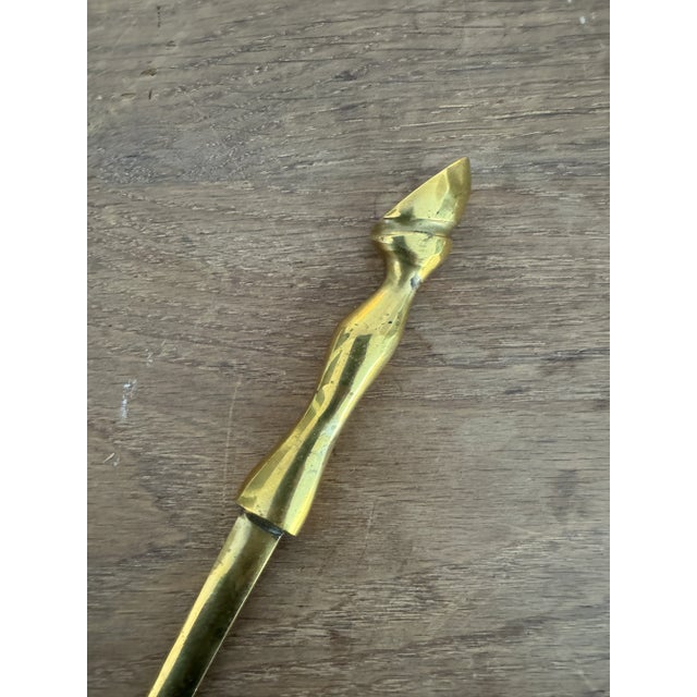 Vintage "hoof" letter opener. While this brass letter opener is a functioning desk accessory, it also can act as a...