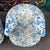 Mid 20th Century Vintage Barrel-Back Blue Floral Armchair For Sale - Image 5 of 12