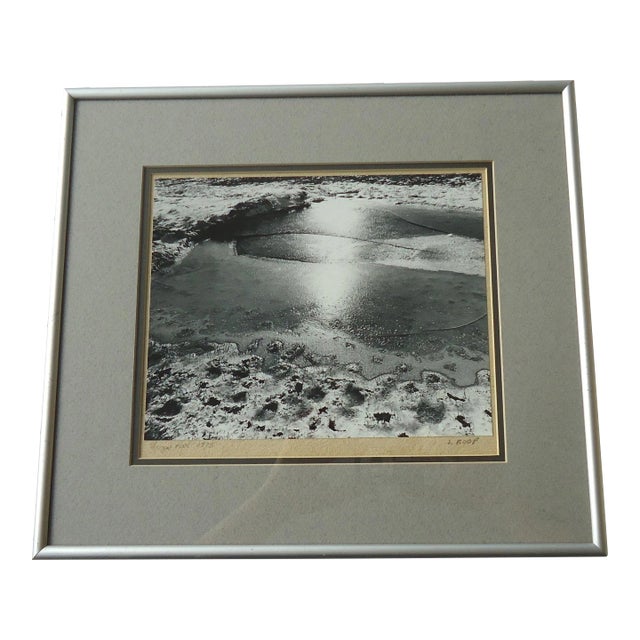 "Frozen Pool" by J Roop 1975 Black and White Photograph For Sale