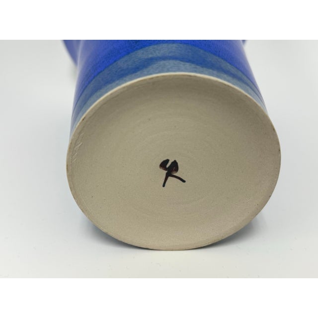 Christine Perrochon Cobalt Blue Fired Vase For Sale - Image 12 of 12