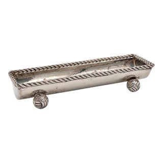 Vintage Silverplate Nautical Cracker Server Basket or Biscuit Trough For Sale