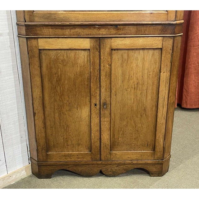 19th Century English Corner Cabinet in Oak, Mahogany, and Fir For Sale - Image 6 of 13