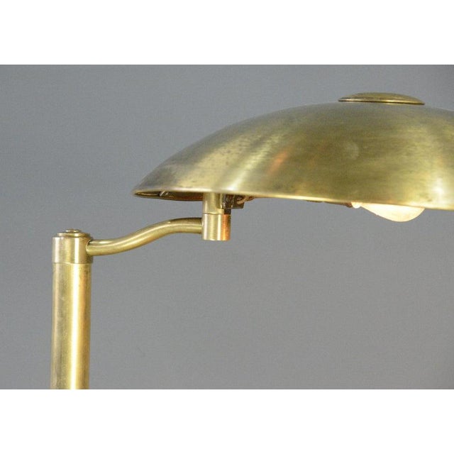 Gold Swing Arm Brass Table Lamp by Hillebrand, 1930s For Sale - Image 8 of 10