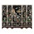 Vintage Chinese Five-Panel Black Lacquer Hardstone Inlaid Crane Room Divider Screen For Sale
