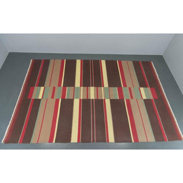 Modern Abstract Modernist Rug attributed to Antonin Kybal, 1948 For Sale - Image 3 of 14