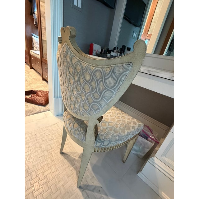 Dixie Dixie & Grace Shield‑Back Occasional Chair – Gilt Accents & Custom Upholstery For Sale - Image 4 of 9