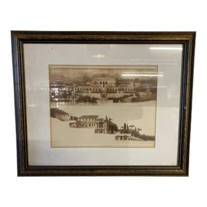 Vintage Framed Etching Villa Madam