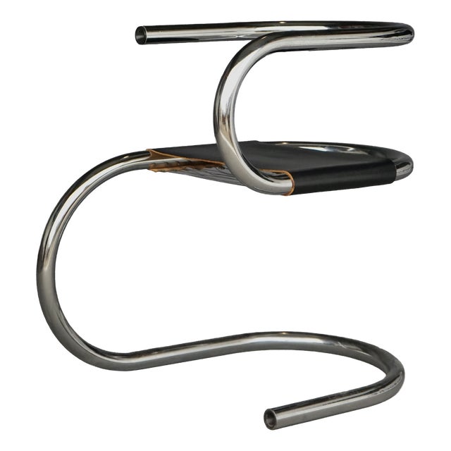 Tubular Side Chair by Wim van den Bergh, 1980s For Sale