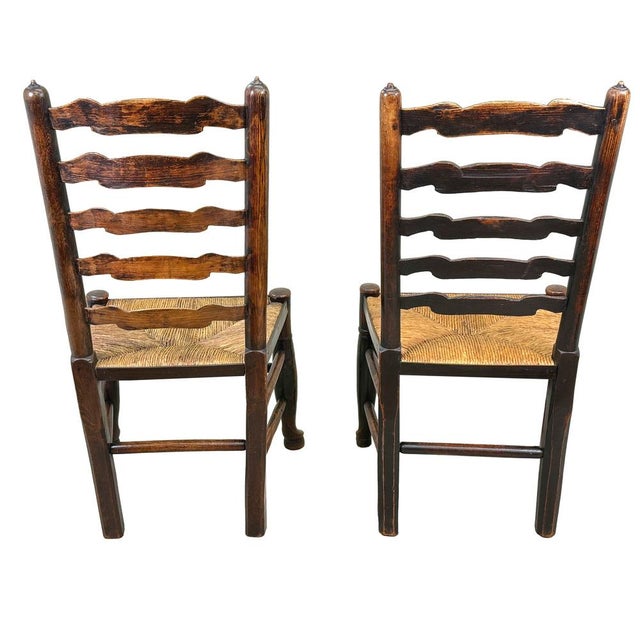 Georgian Farmhouse Ladderback Dining Chairs, Early 19th Century, Set of 10 For Sale - Image 6 of 18