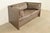 Baker Furniture Company Baker Furniture Modern Leather Tuxedo Sofa For Sale - Image 4 of 12