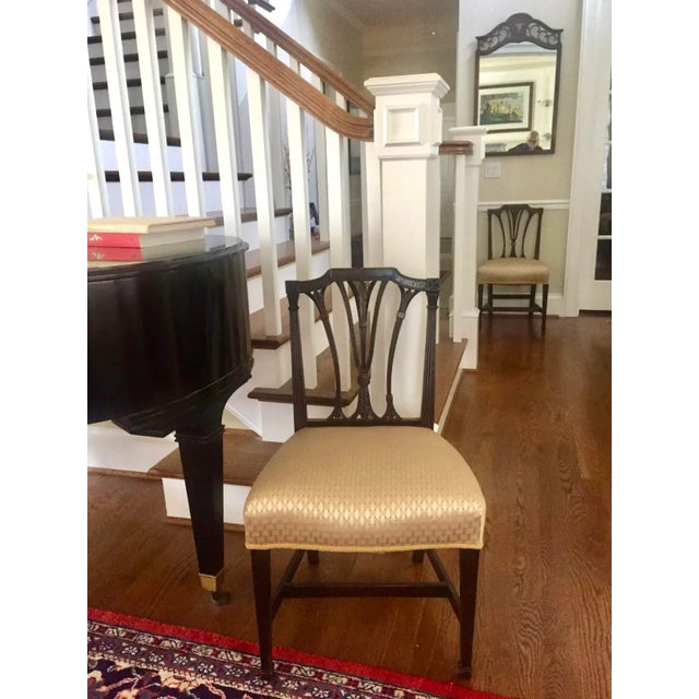 Hepplewhite 1800’s Chairs Hepplewhite Sheraton Dining Desk Library For Sale - Image 3 of 7