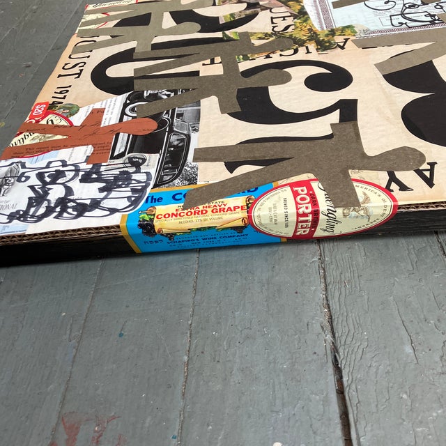 Contemporary Contemporary Original Wayne Cunningham Abstract Collage/Marker Drawings For Sale - Image 3 of 4