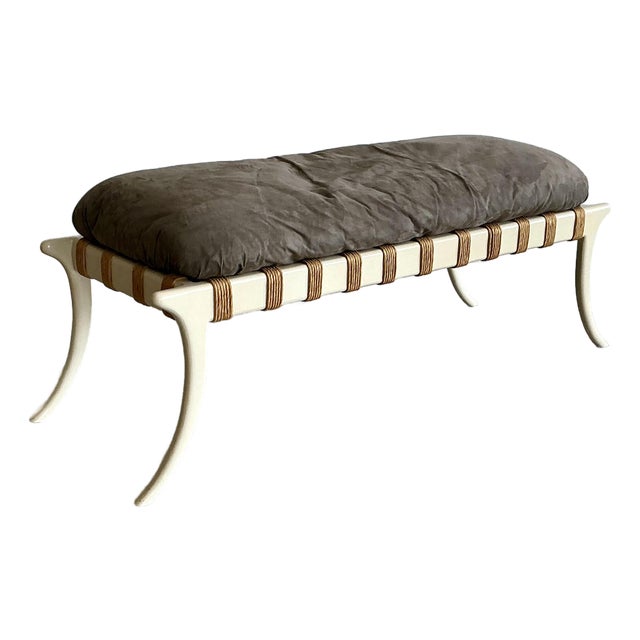 Vintage Saber Leg Bench For Sale