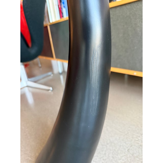 Vintage Postmodern Biomorphic Floor Vase 38" Black Space Age Minimalist Ikebana Vessel Uci For Sale - Image 11 of 14