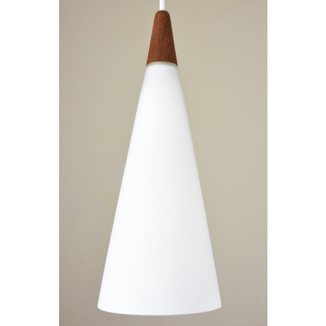 Brown Trumpet 2-Light Pendant by Fog & Mørup for Holmegaard, Denmark, 1960s For Sale - Image 8 of 13