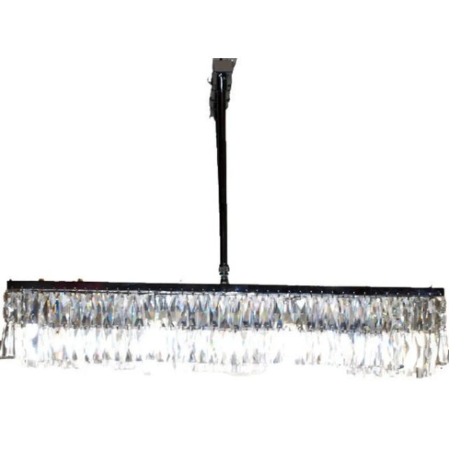 Silver Swarovski Crystal & Chrome Ceiling Lamp For Sale - Image 8 of 8