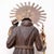 Traditional Saint Figure in Hand-Painted Wood, 1950 For Sale - Image 6 of 14