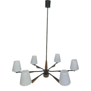 1960s Mid-Century Modern Stilnovo Style Italian Chandelier