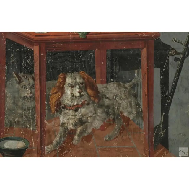 Victorian 19th Century English or American Wallpaper Fireboard For Sale - Image 3 of 5