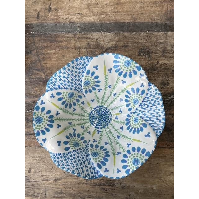 Vintage Glazed Ceramic Hand Painted Bowl For Sale - Image 4 of 12