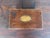 Here is an antique Georgian-style inlaid wooden tea caddy, likely dating from the late 18th century (circa 1790). Made of...