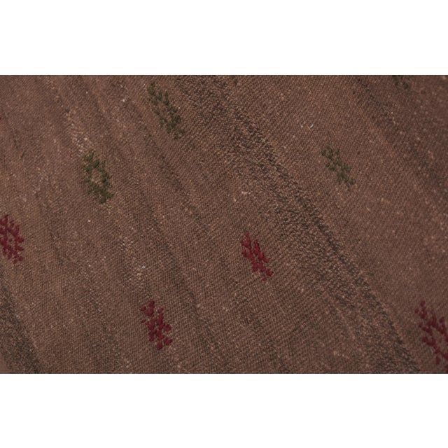 Textile 1970s Turkish Brown Kilim Runner 2'2'' X 16'4'' For Sale - Image 7 of 11