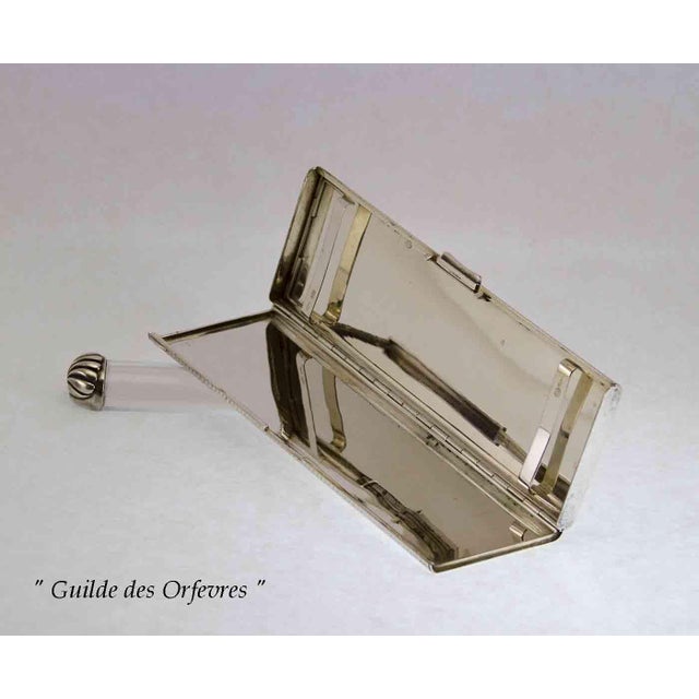 Charming Sterling Silver Purse Cigarette Box. For Sale - Image 13 of 16