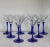 French Vintage Set of 8 French Cobalt Blue Arcoroc France Martini or Champange Glasses For Sale - Image 3 of 10