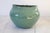 Handmade Turquoise Studio Pottery Vase With a Dark Geometric Pattern For Sale - Image 4 of 8