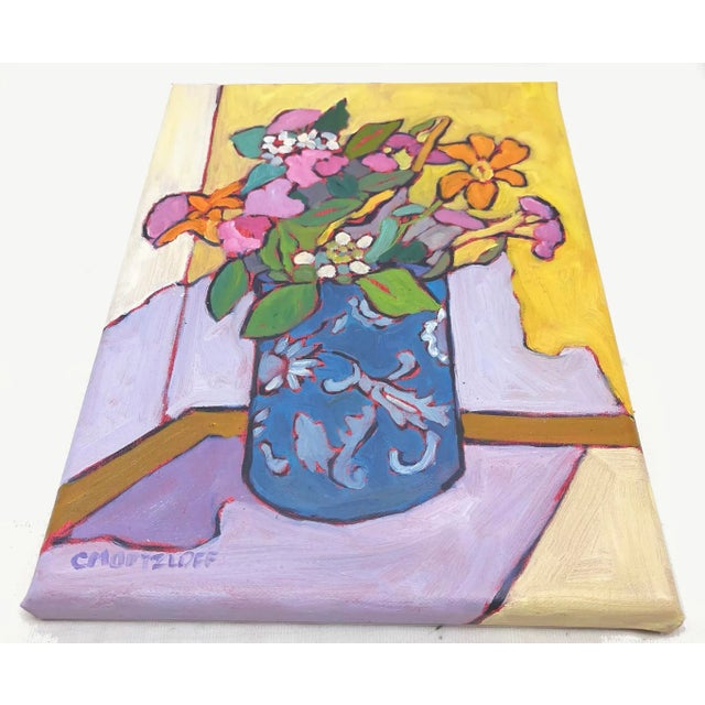 Contemporary "Summer" Contemporary Original Fauvist Still Life Oil Painting by Catherine J. Martzloff For Sale - Image 3 of 7