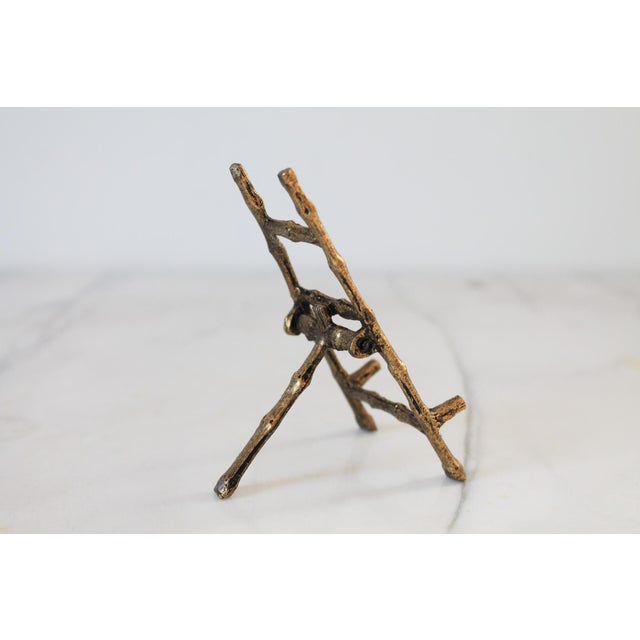 Gold Vintage Faux Bamboo Art Easel For Sale - Image 8 of 9