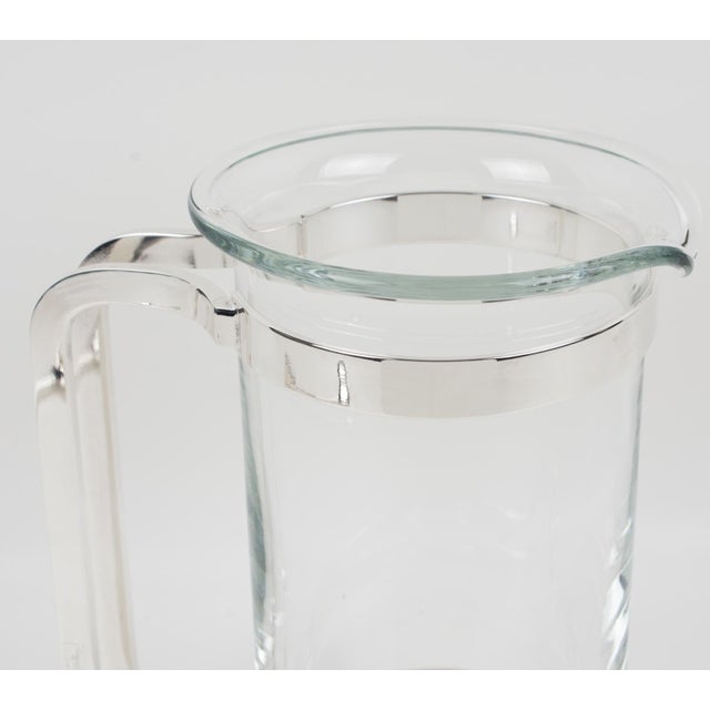 Metal Gorham Silver Plate and Glass Barware Martini Cocktail Pitcher For Sale - Image 7 of 14