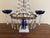 Early 20th Century Gustavian Crystal Girandole With Cobalt Glass and Marble For Sale - Image 10 of 13