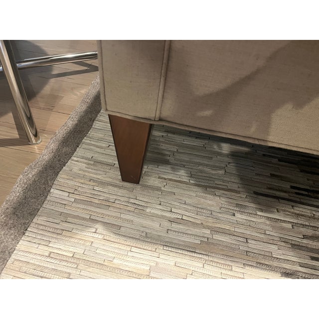 2010s Charles Stewart Custom Cannon Sofa Tan/ Beige For Sale - Image 5 of 6